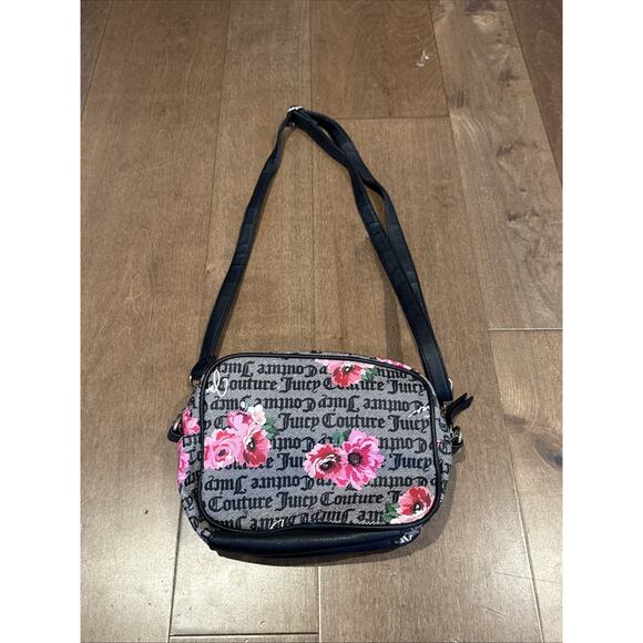 JUICY COUTURE Cellie Pink Bloom Crossbody Bag 8x6” - Picture 2 of 3